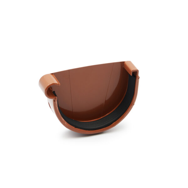 Заглушка ринви ліва цегляна   90мм RainWay