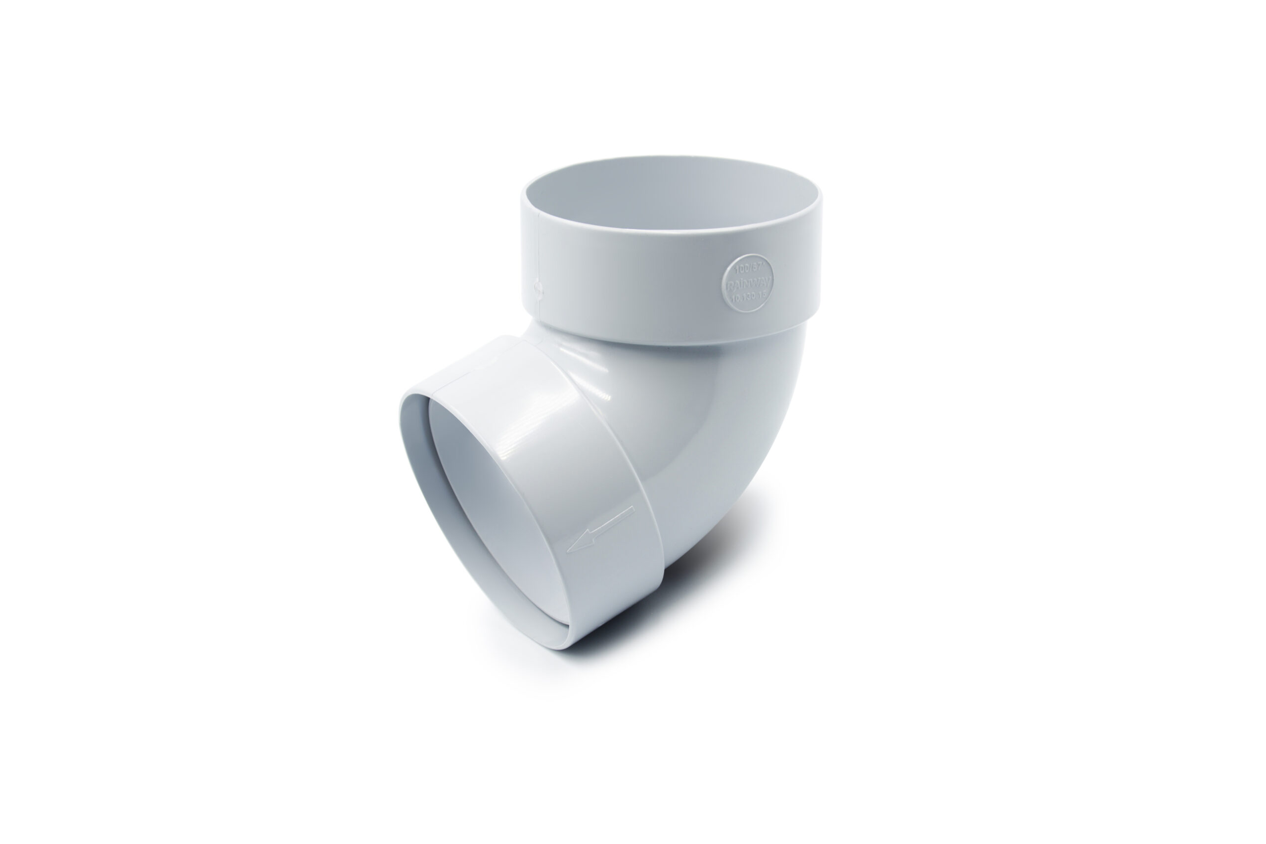 Відвід труби двомуфтовий 67° сірий 75мм RainWay