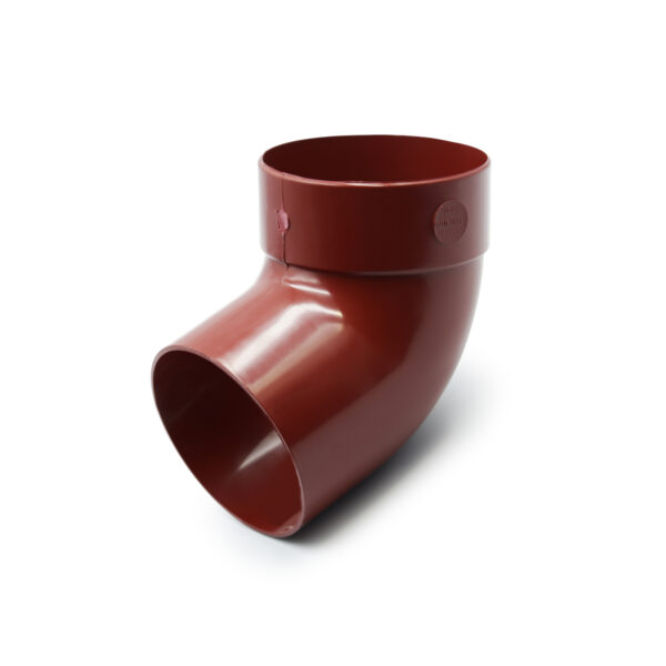 Відвід труби одномуфтовий 67° червоний 75мм  RainWay