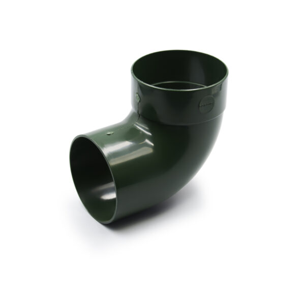 Відвід труби одномуфтовий 87° зелений 75мм RainWay