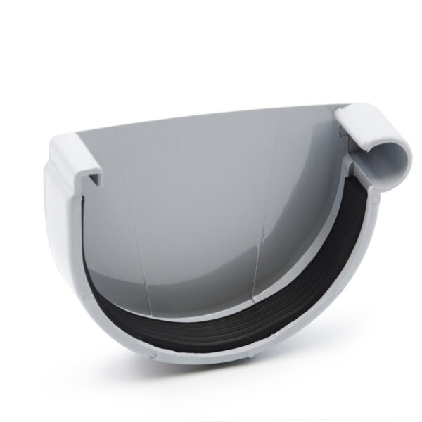 Заглушка ринви права сіра 130мм RainWay