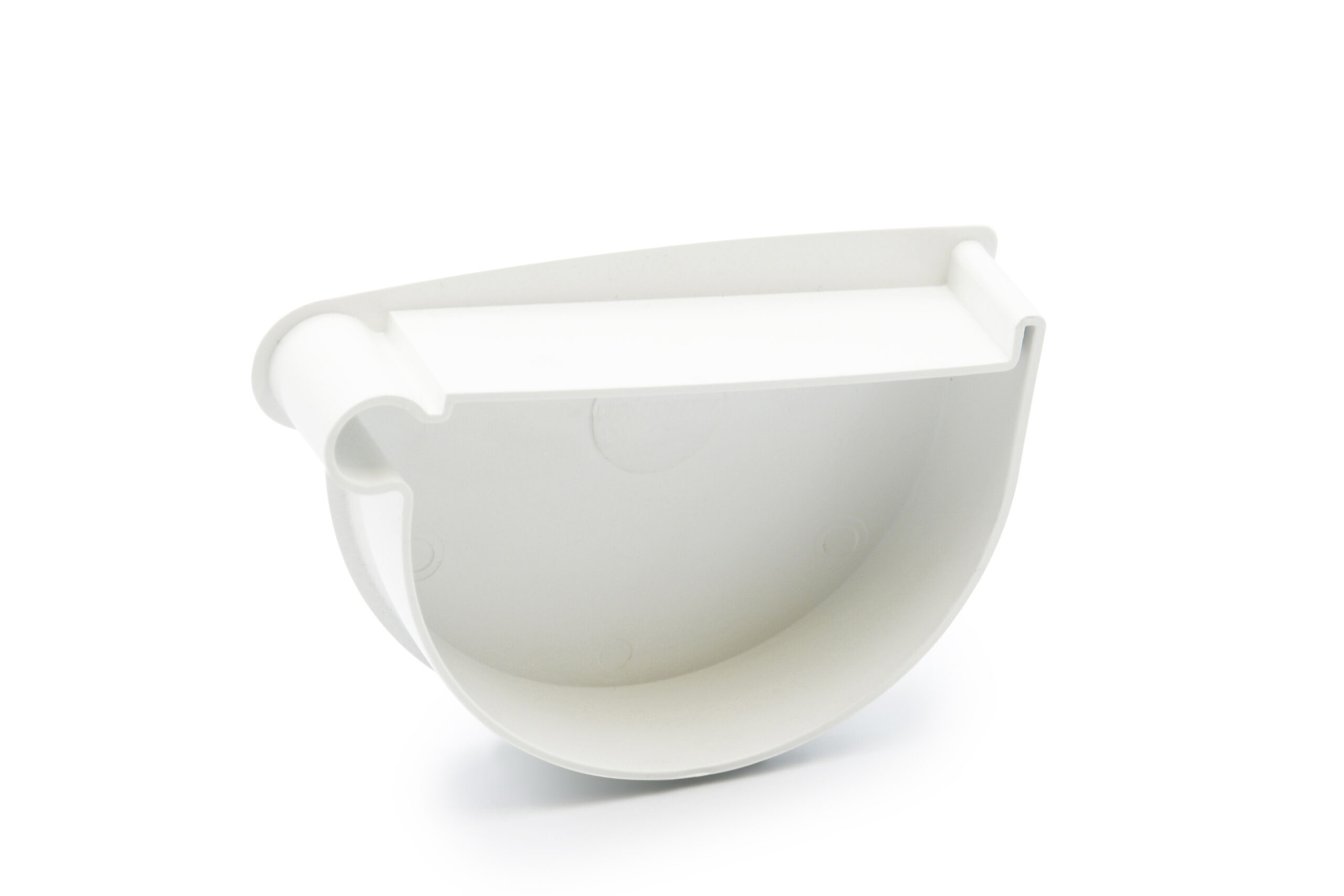 Заглушка лійки ліва біла 130мм RainWay