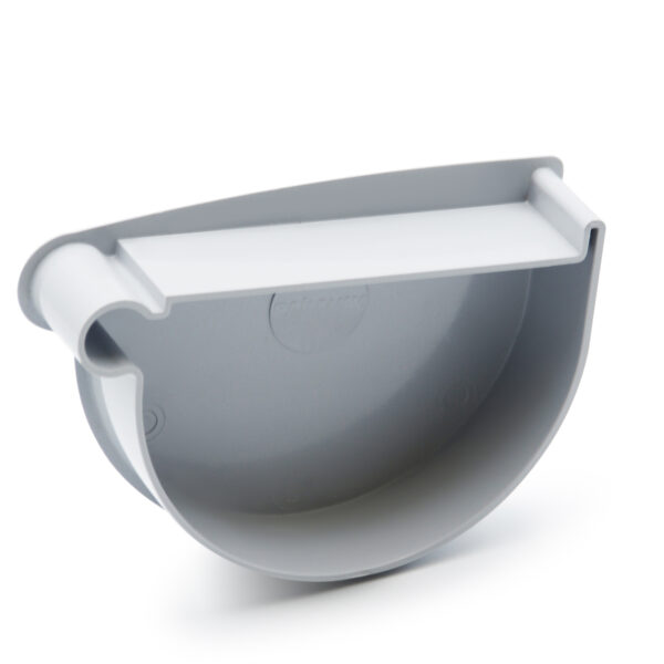 Заглушка лійки ліва сіра 130мм RainWay