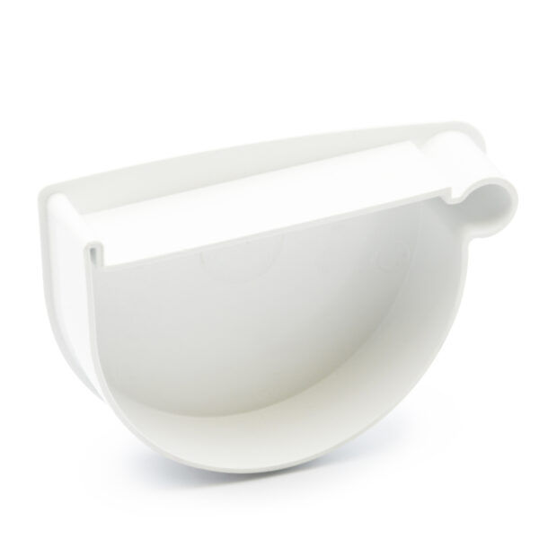 Заглушка лійки права біла 130мм RainWay