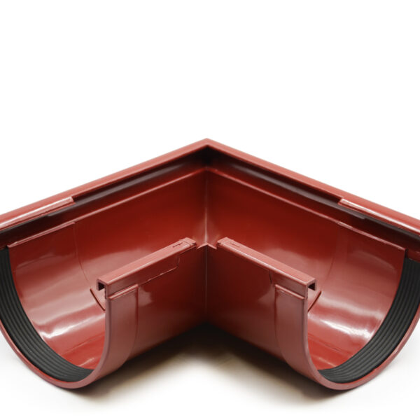 Кут ринви зовнішній 90° червоний 130мм RainWay