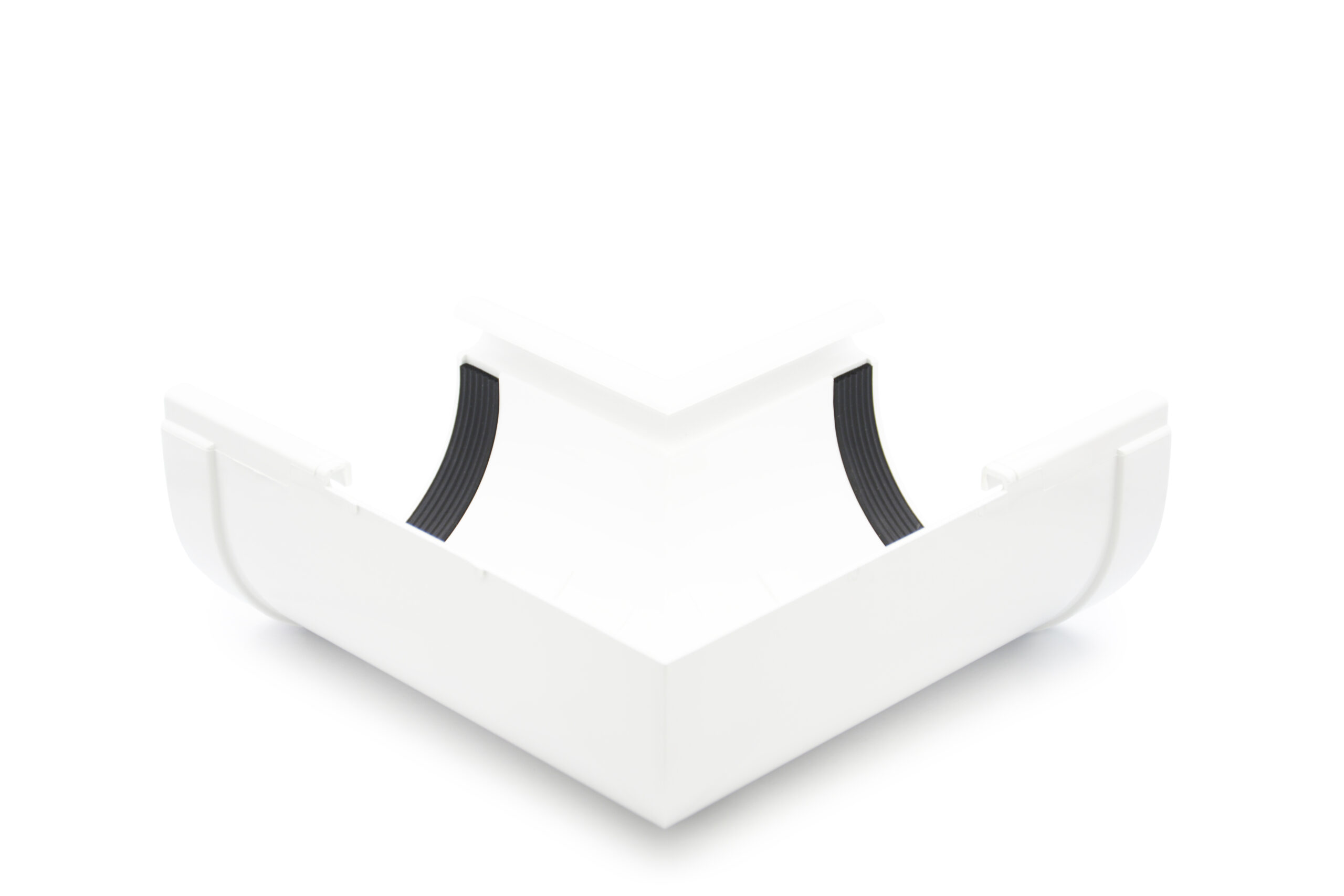 Кут ринви внутрішній 90° білий 130мм RainWay