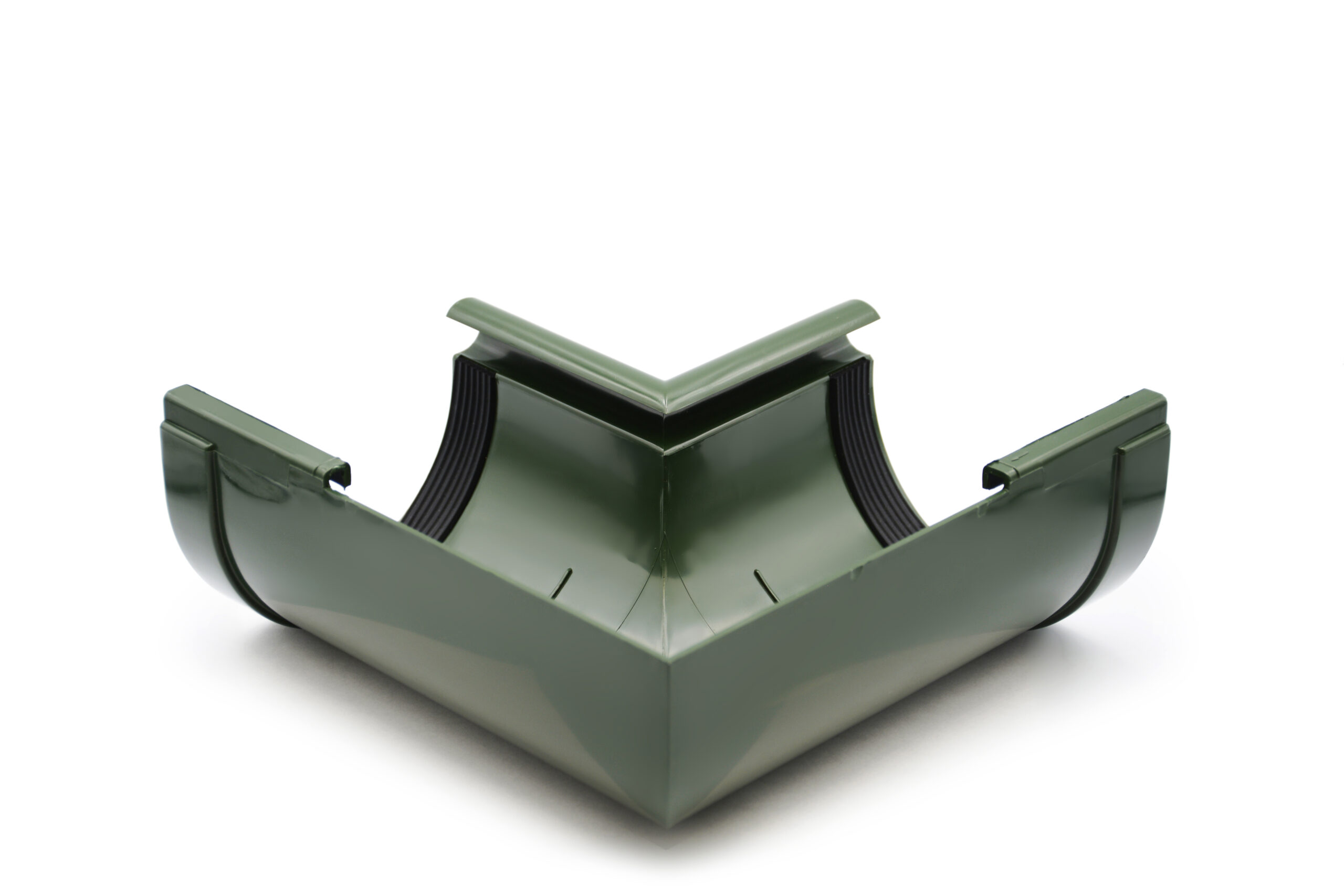 Кут ринви внутрішній 90° зелений 130мм RainWay