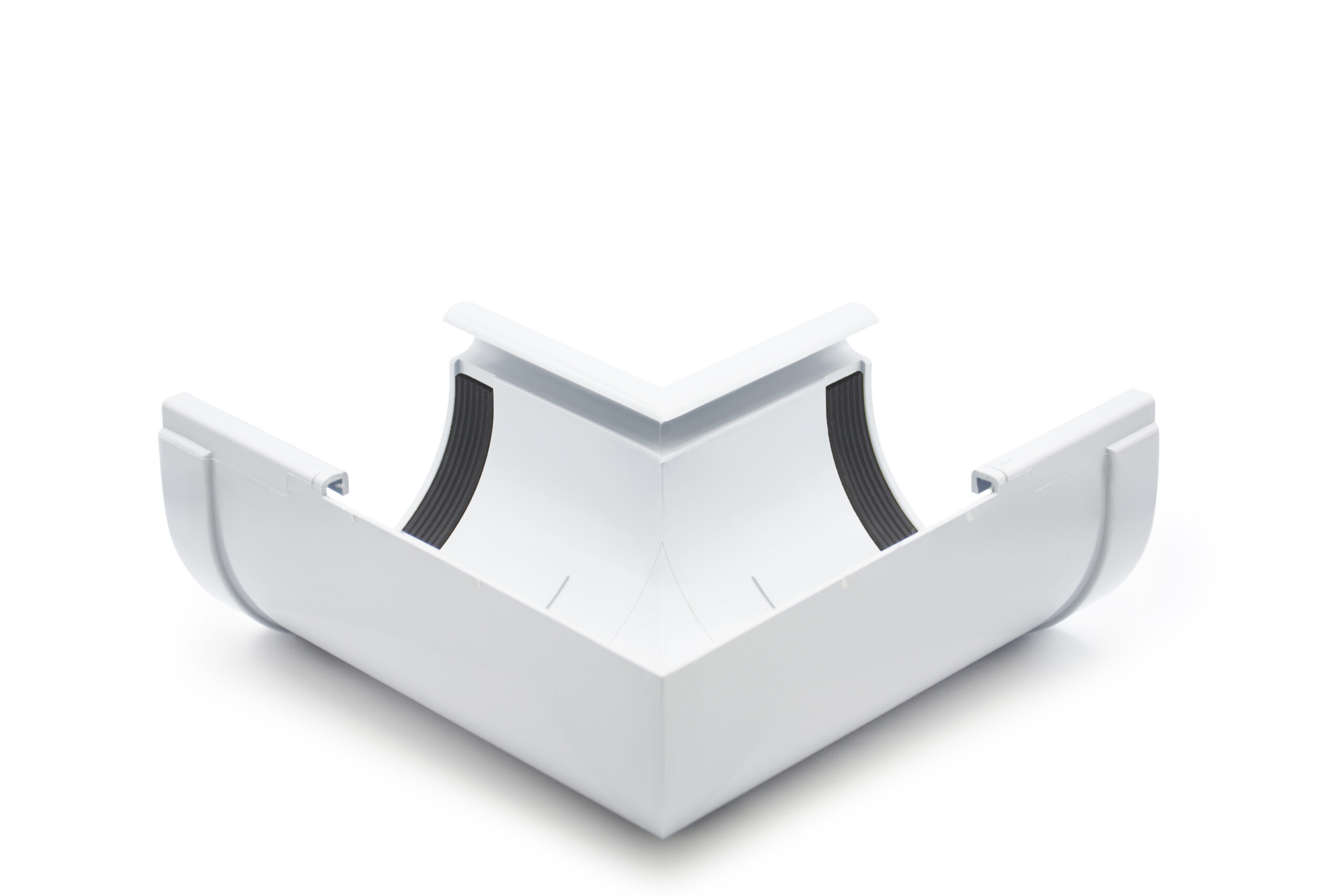 Кут ринви внутрішній 90° сірий 130мм RainWay