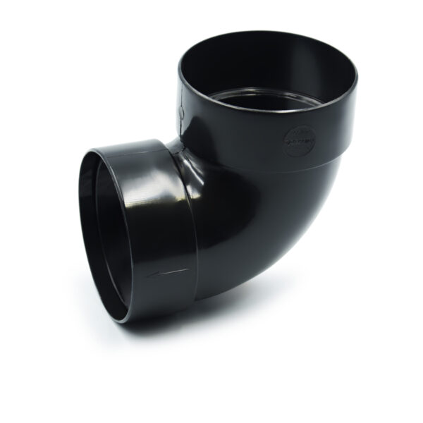 Відвід труби двомуфтовий 87° чорний 100мм  RainWay