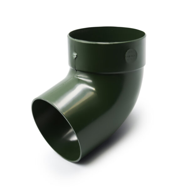 Відвід труби одномуфтовий 67° зелений 100мм  RainWay