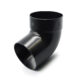 Відвід труби одномуфтовий 67° чорний 100мм  RainWay