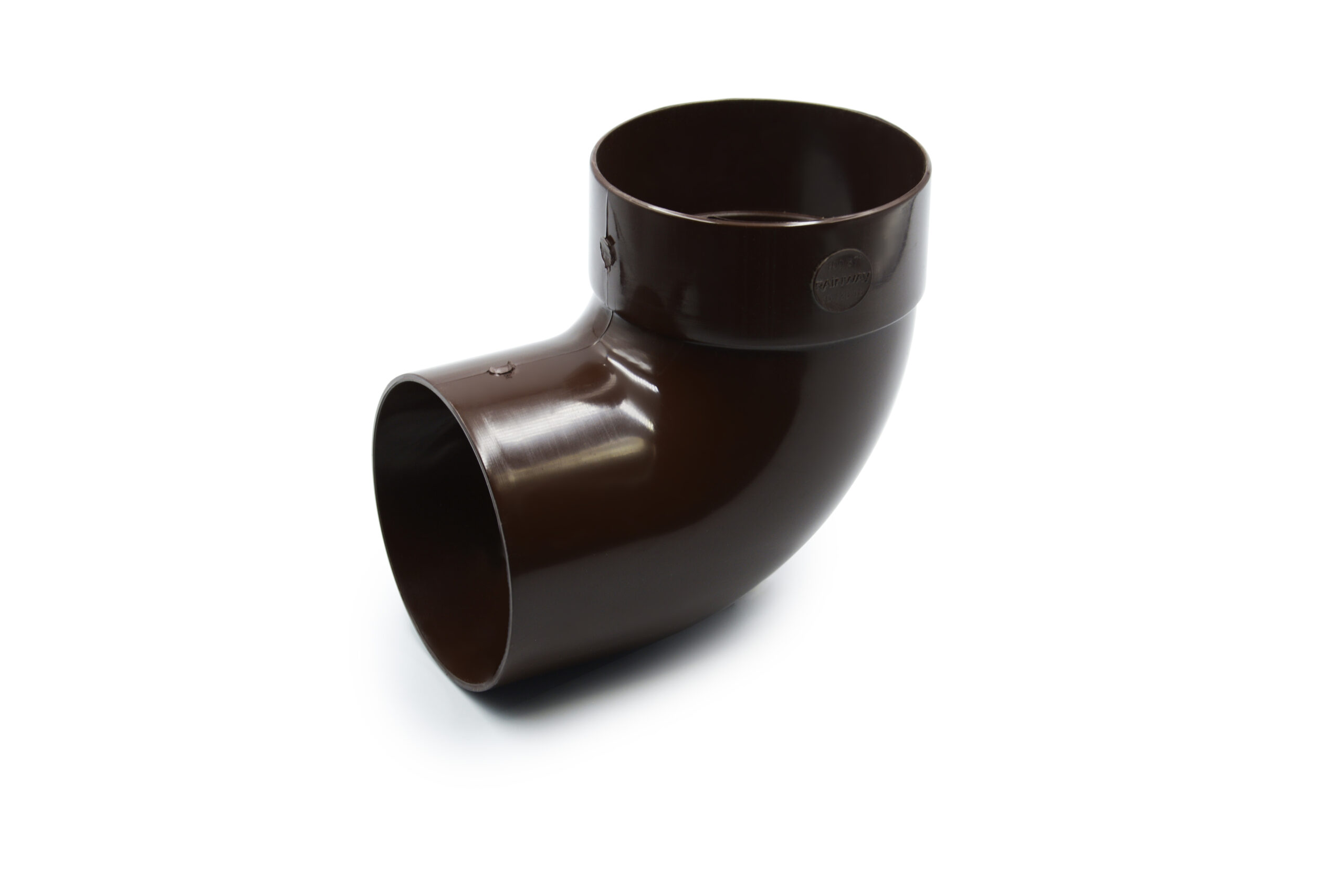 Відвід труби одномуфтовий 87° коричневий 100мм RainWay