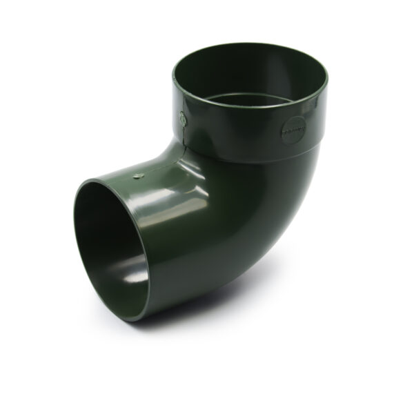 Відвід труби одномуфтовий 87° зелений 100мм  RainWay