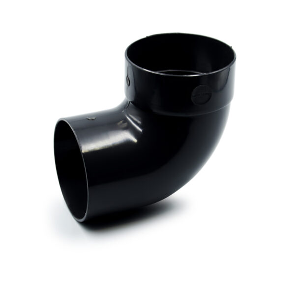 Відвід труби одномуфтовий 87° чорний 100мм  RainWay