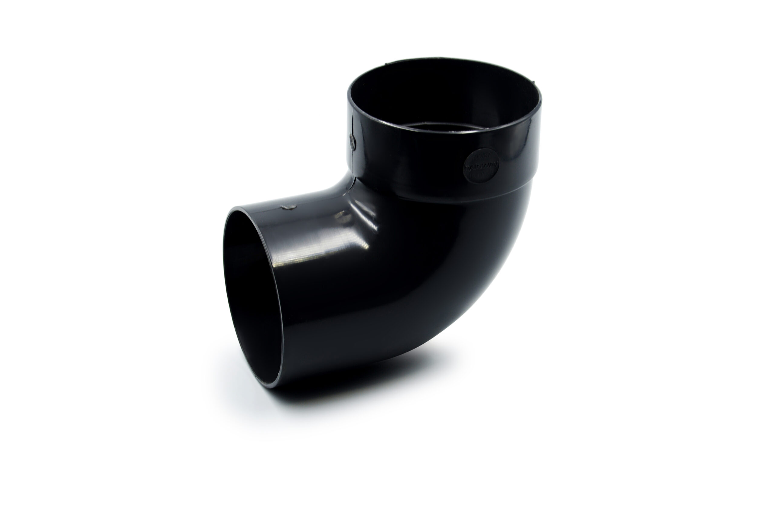 Відвід труби одномуфтовий 87° чорний 100мм  RainWay