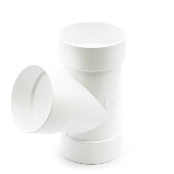 Трійник труби 67° білий 100мм RainWay