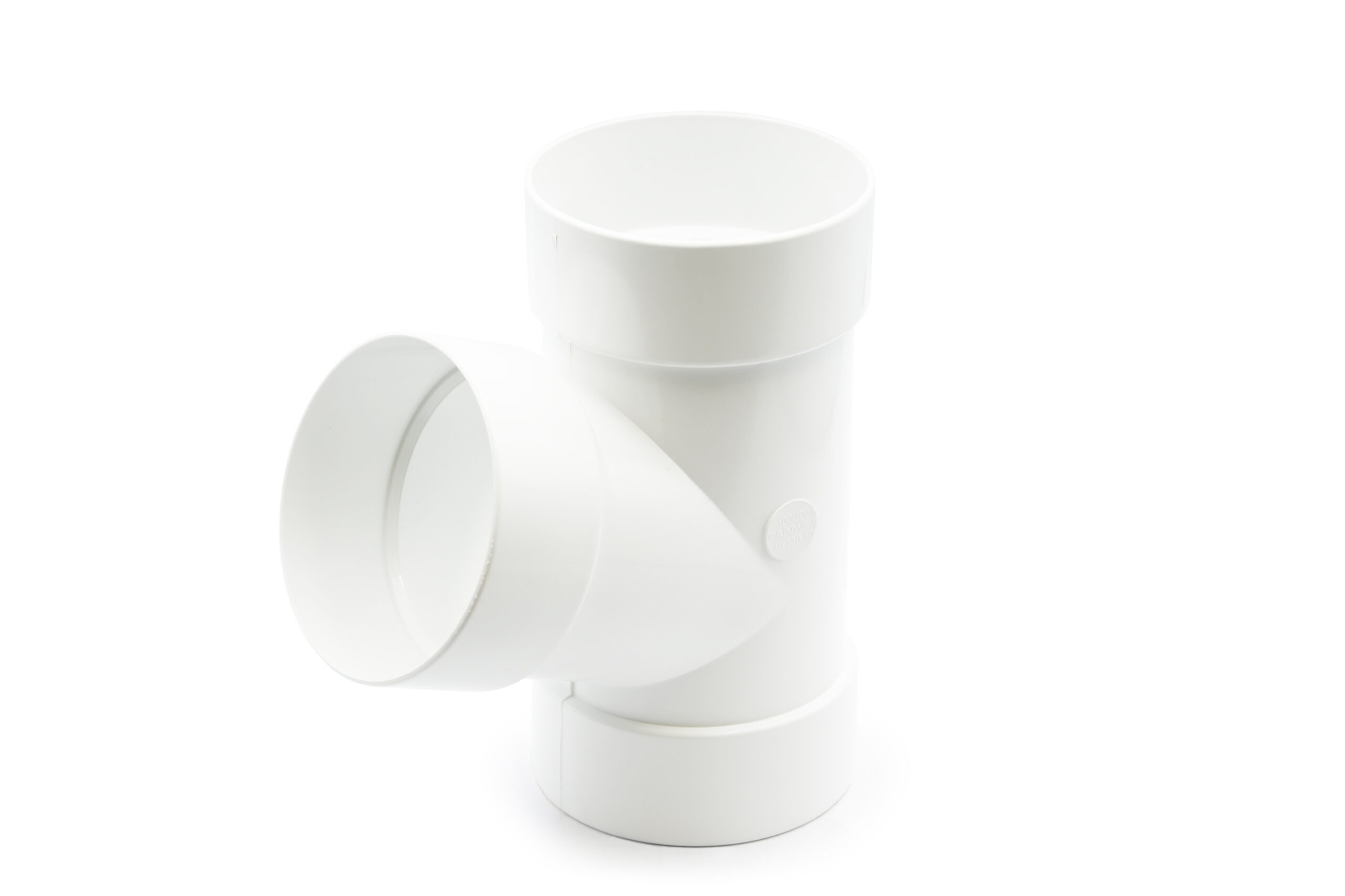 Трійник труби 67° білий 100мм RainWay