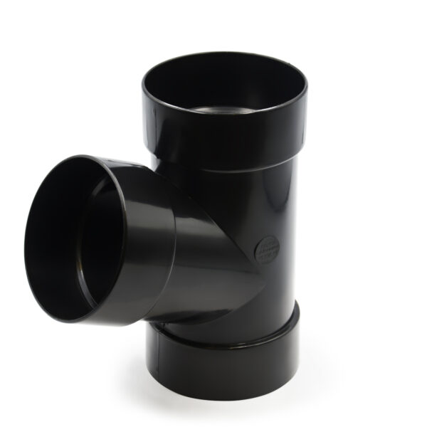 Трійник труби 67° чорний 100мм RainWay
