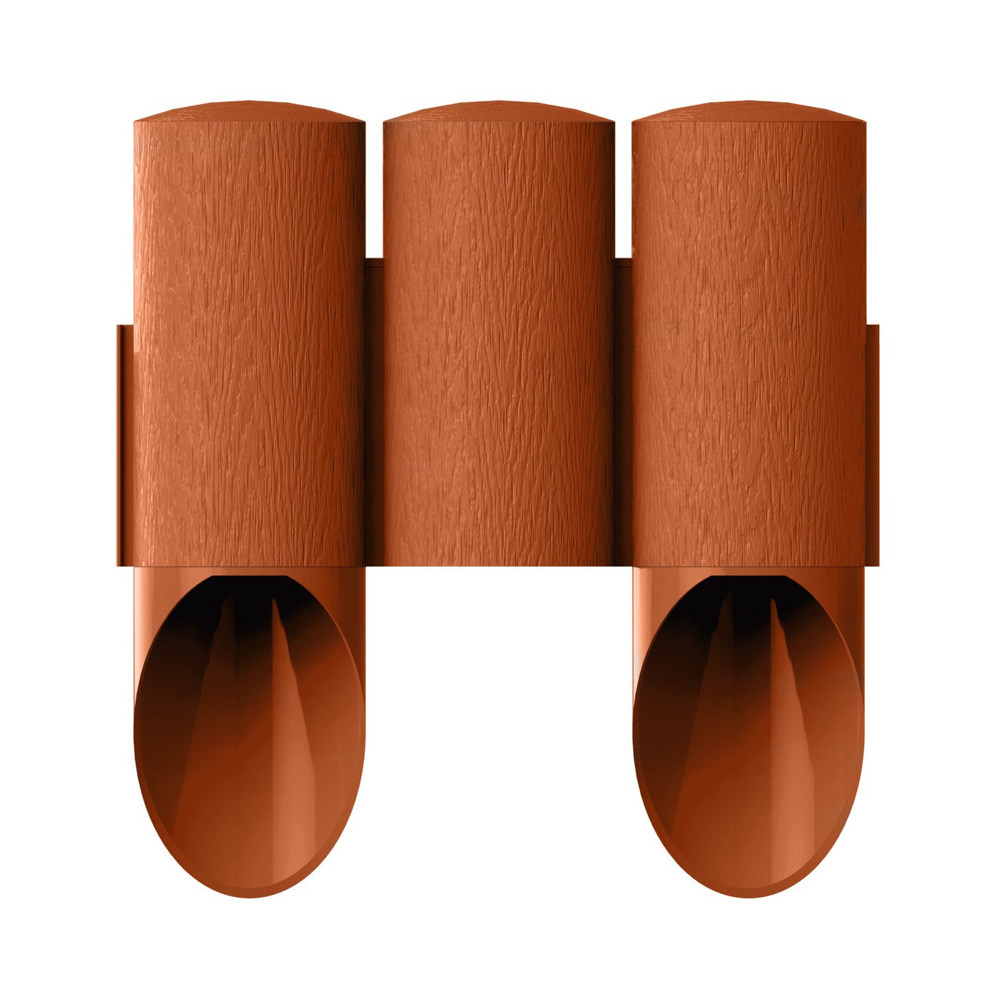 Газонне огородження 3 елементи MAXI  теракот 2