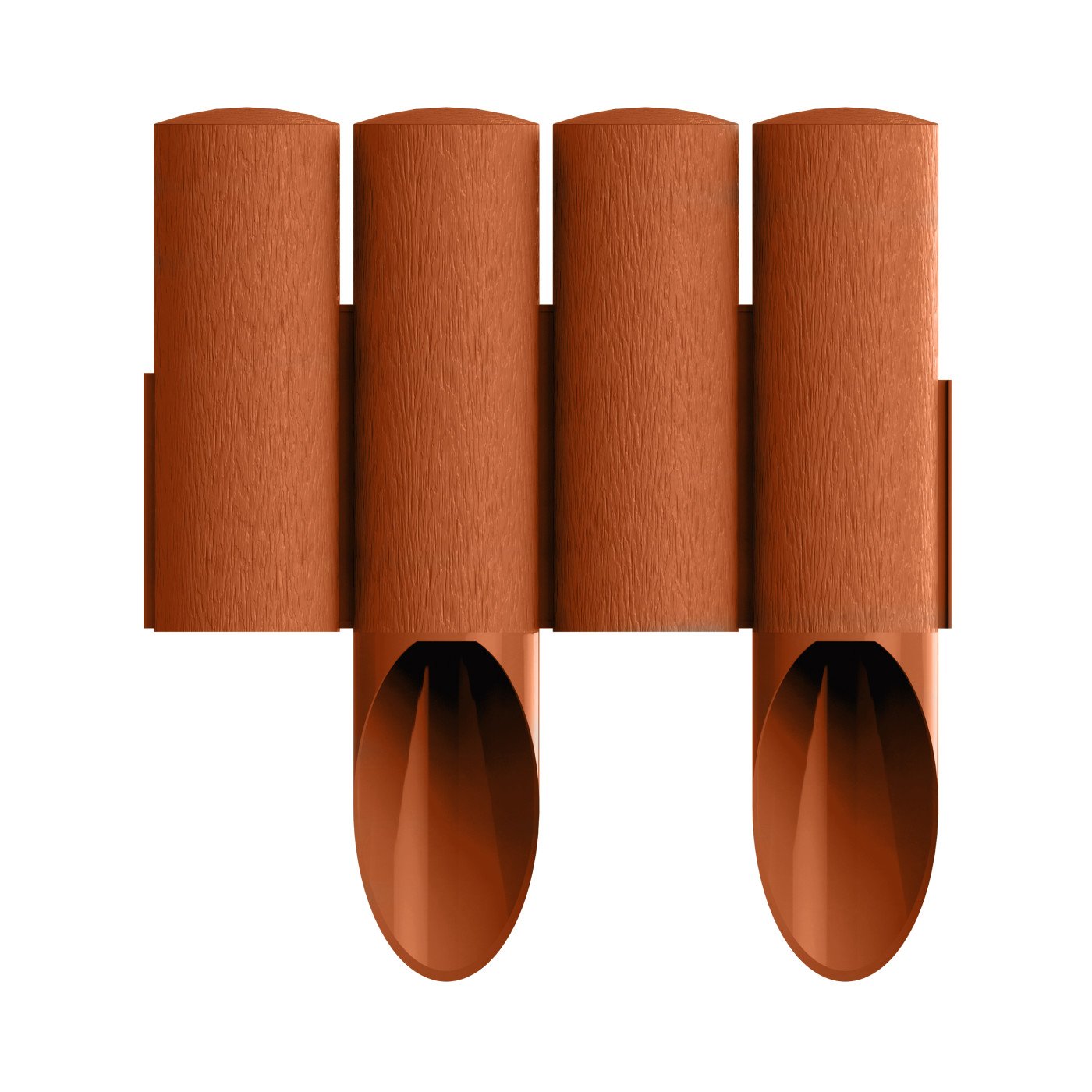 Газонне огородження 4 елементи STANDARD  теракот 2